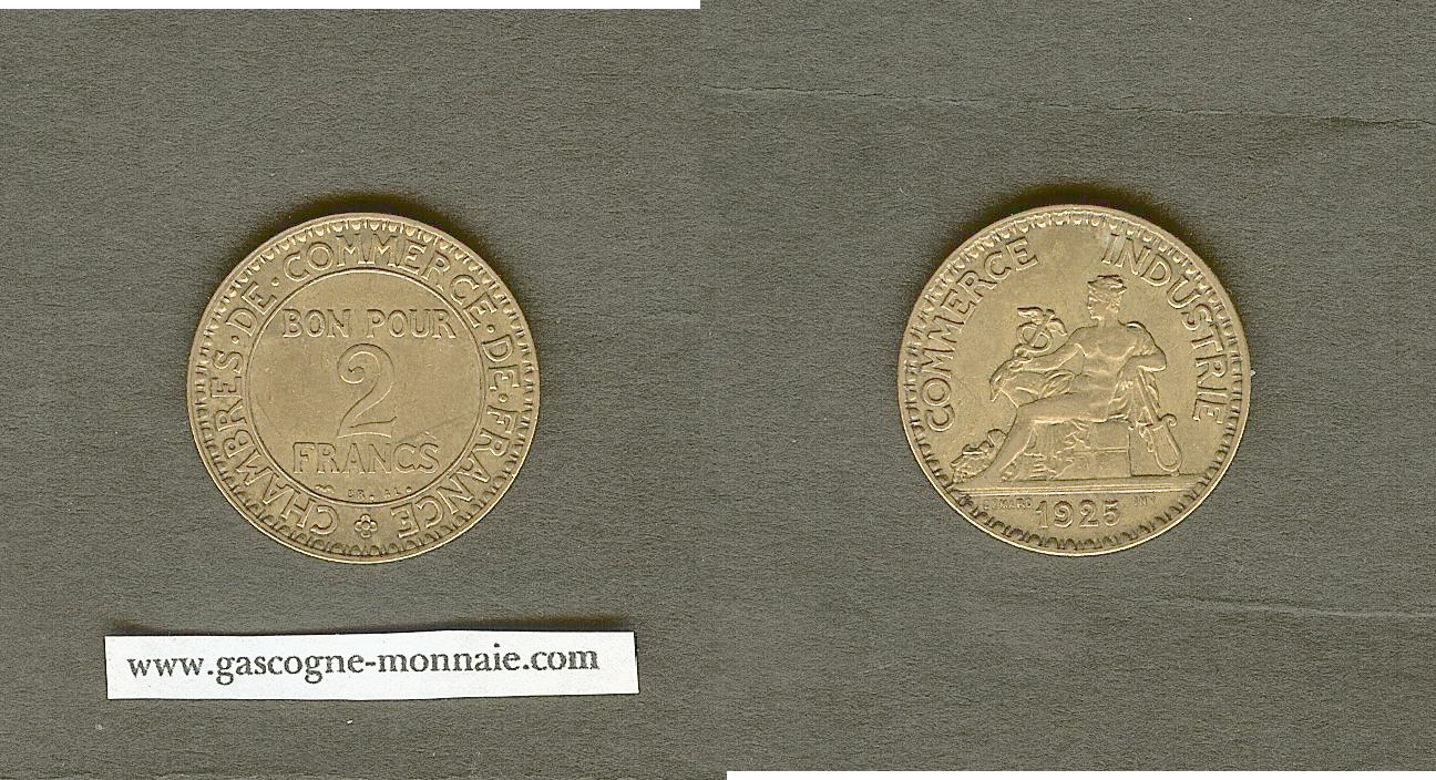 2 francs Chamber of Commerce 1925 EF